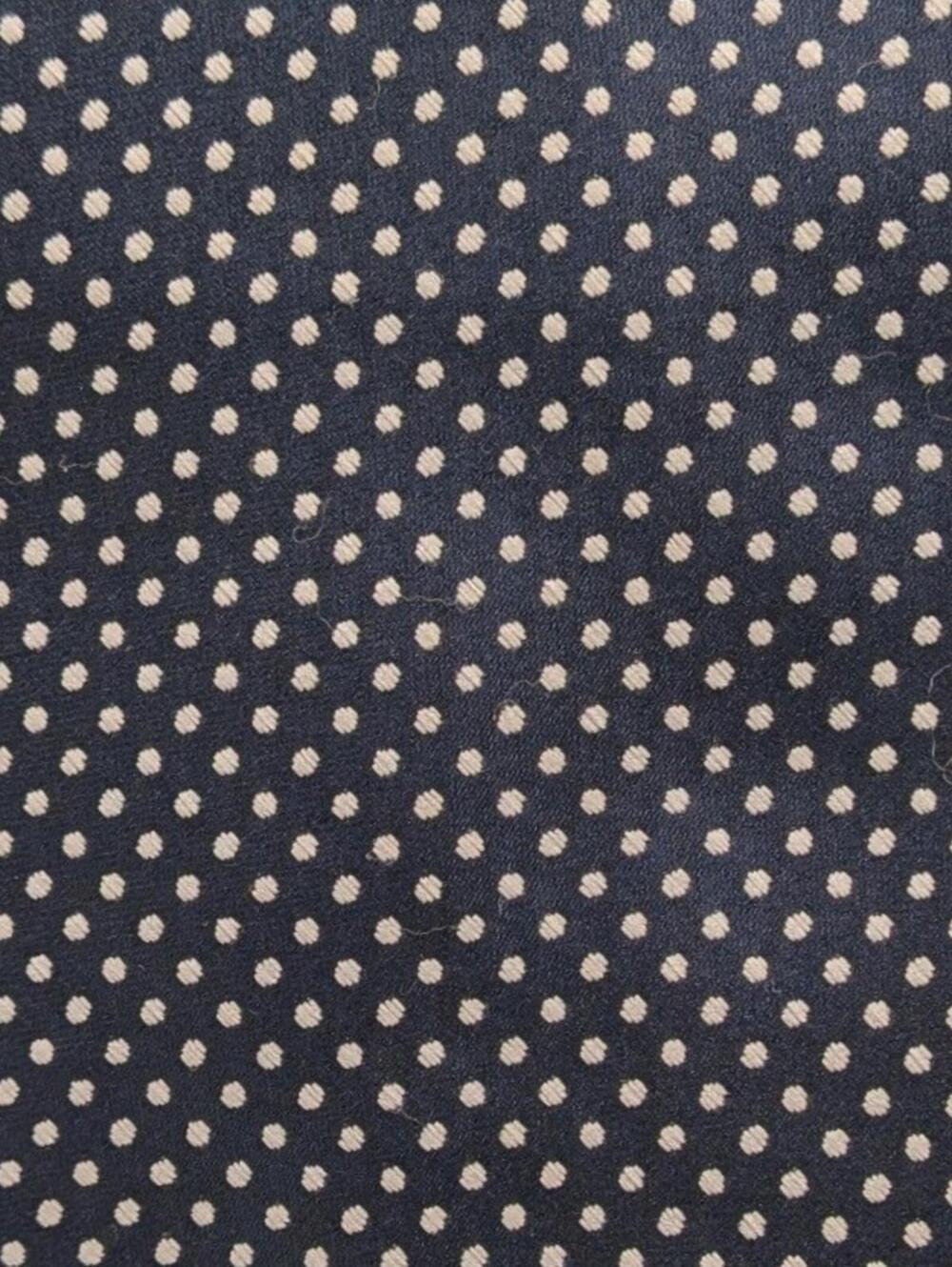 Mr John Navy Blue White Polka Dot Vintage 1960s Mid Century Modern Classic Tie